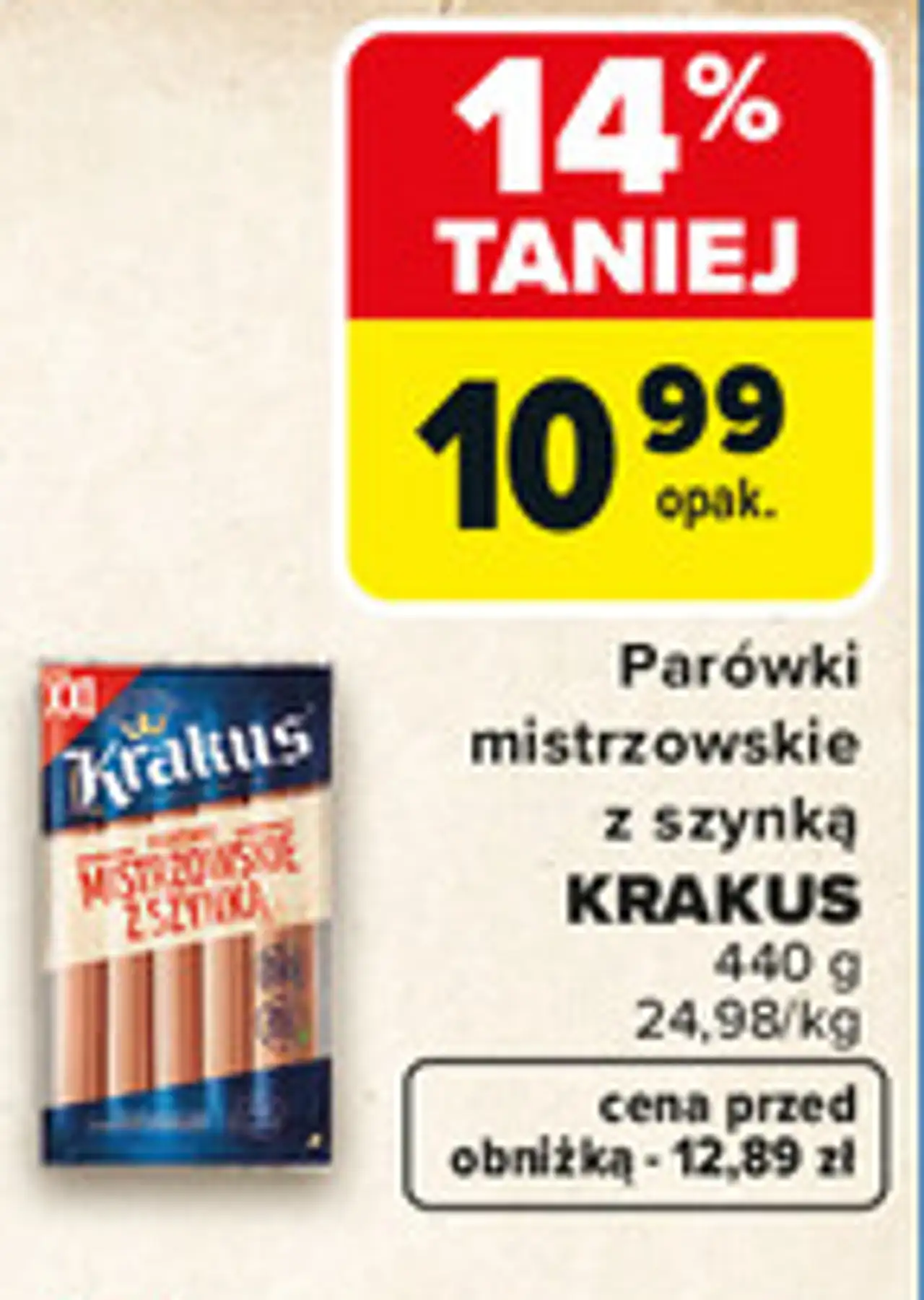 Parówki mistrzowskie z szynką Krakus