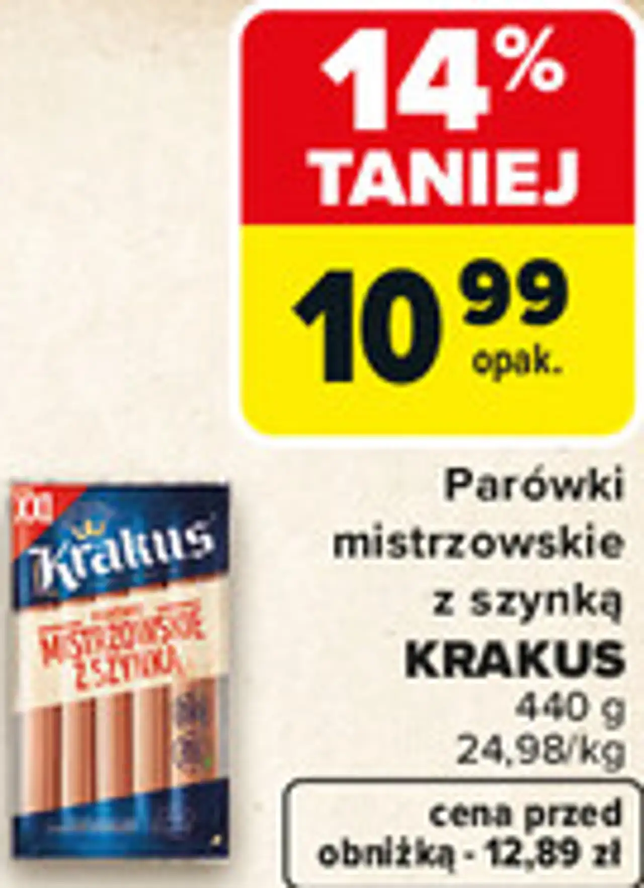 Parówki mistrzowskie z szynką Krakus