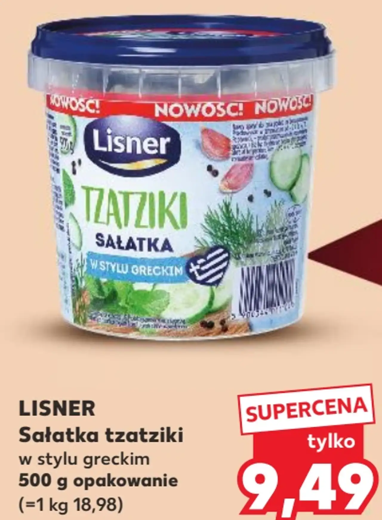 LISNER Sałatka tzatziki w stylu greckim 500 g