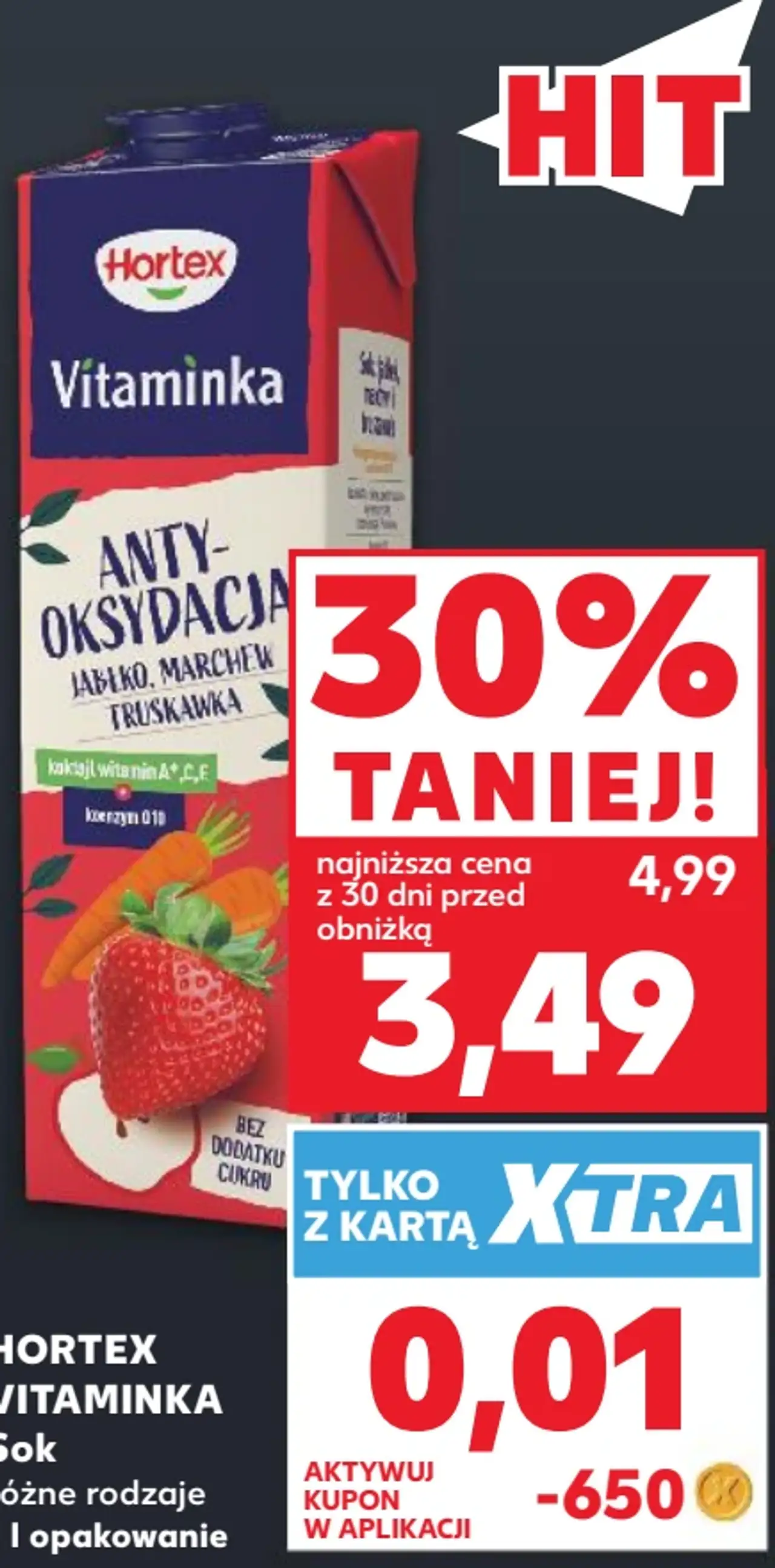 HORTEX VITAMINKA Sok różne rodzaje