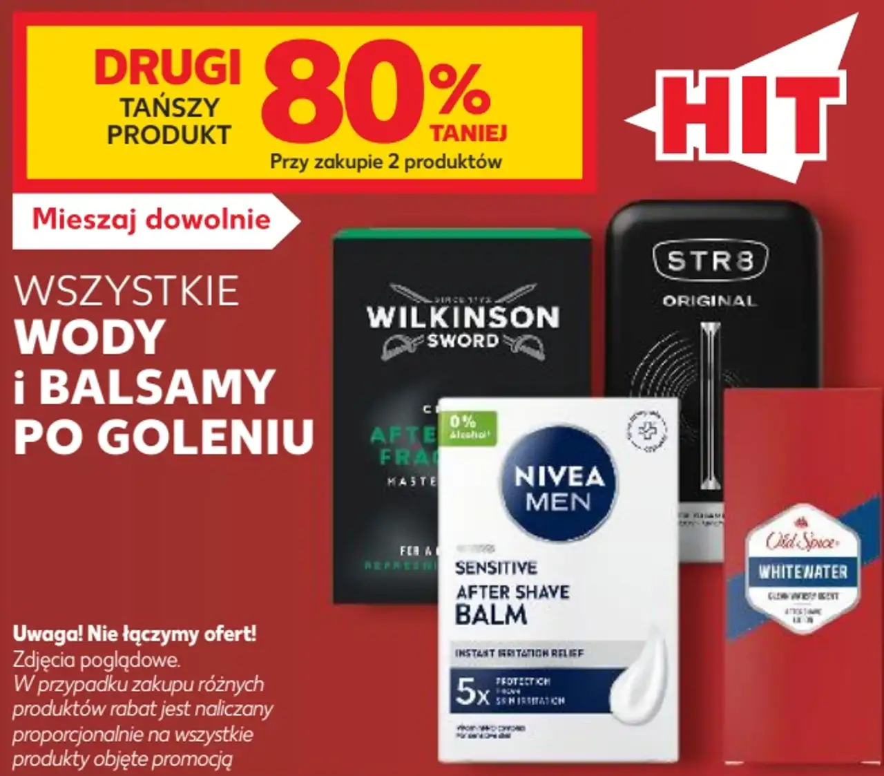Wszystkie wody i balsamy po goleniu Wilkinson Sword, STR8, Nivea Men, Old Spice