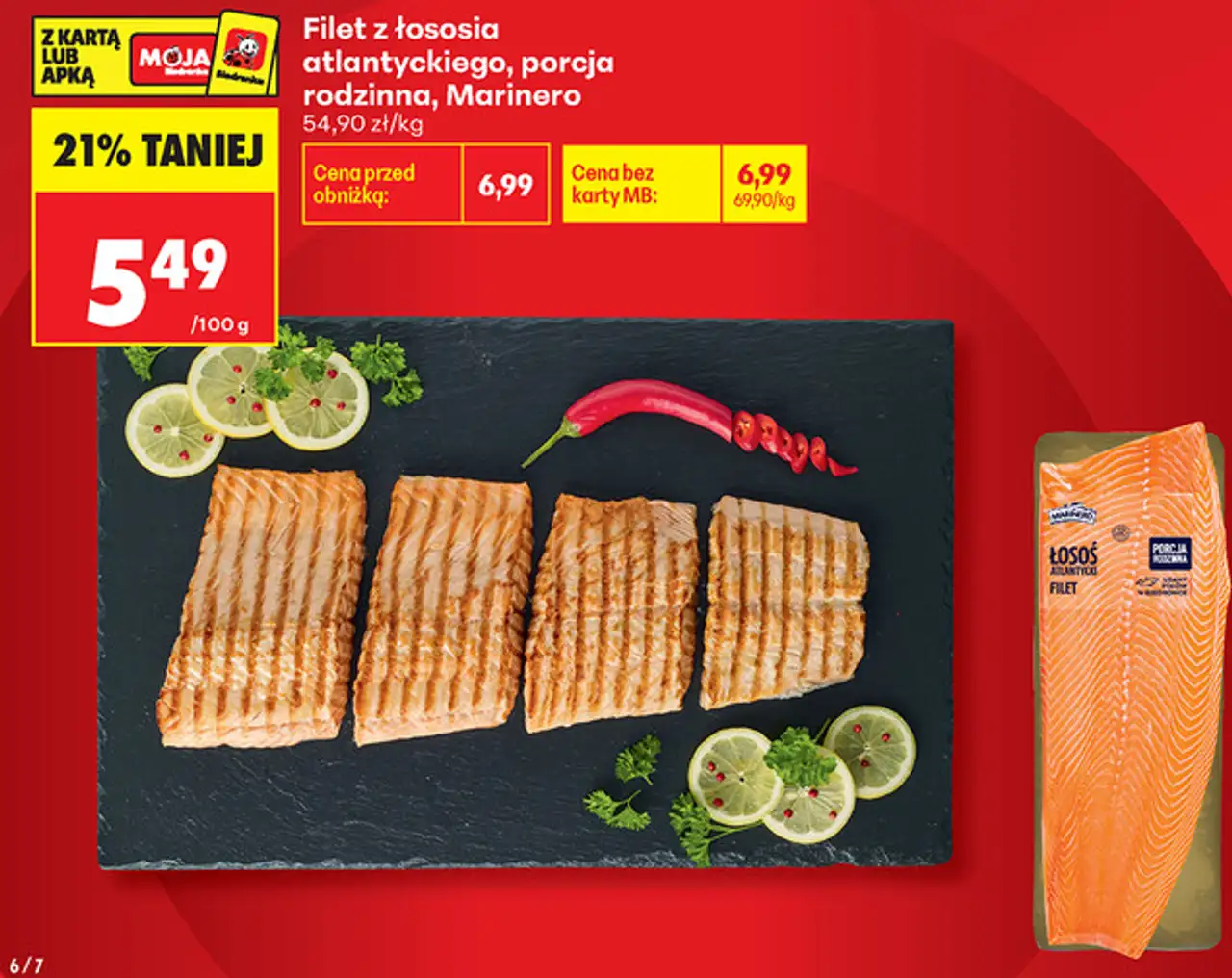 Filet z łososia atlantyckiego, porcja rodzinna, Marinero