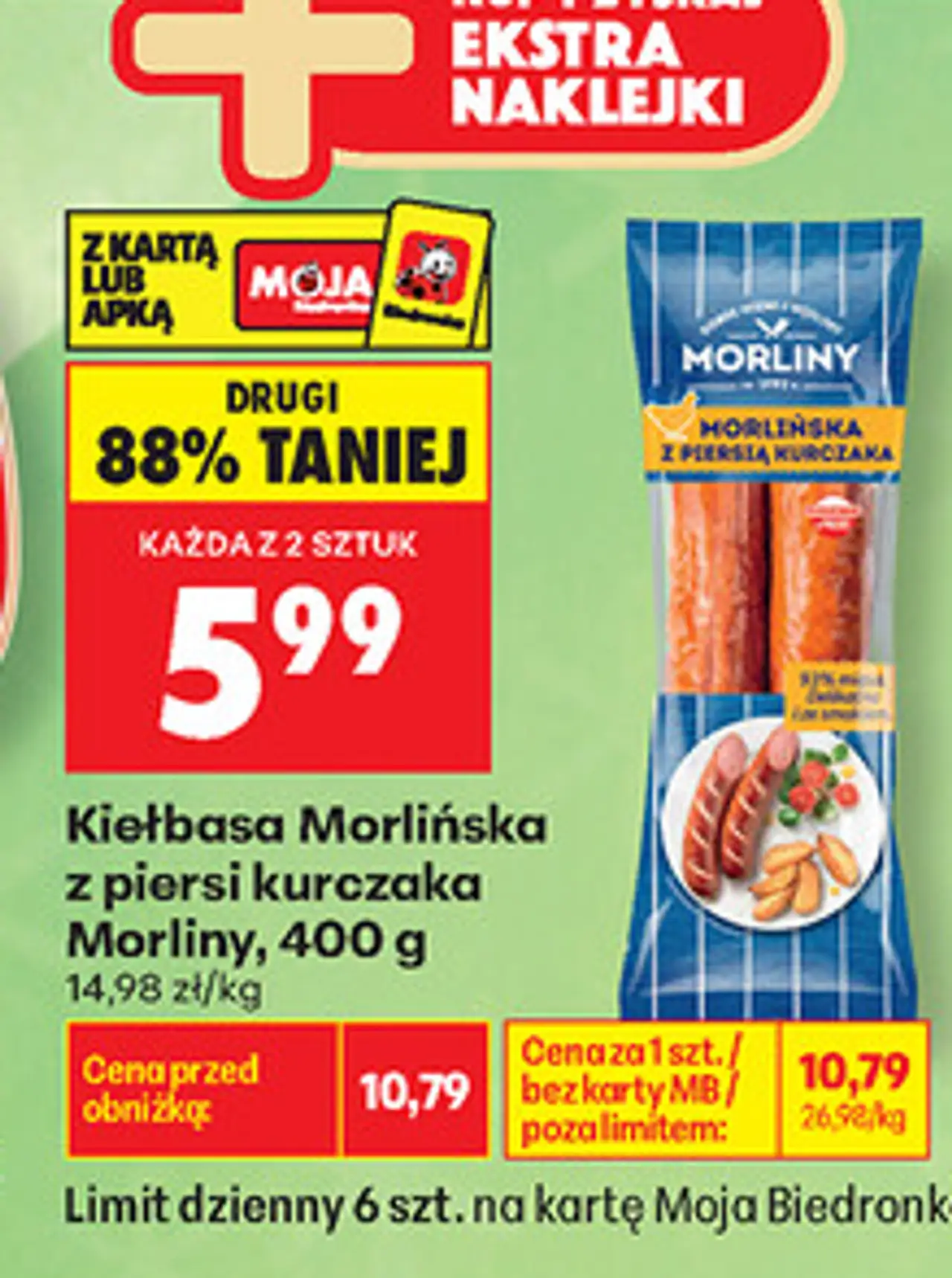 Kiełbasa Morlińska z piersi kurczaka Morliny