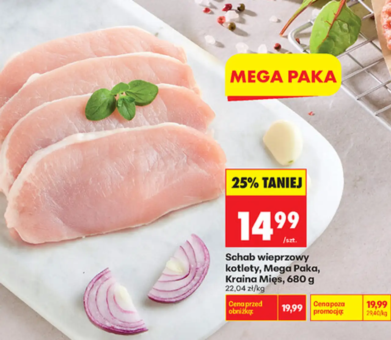 Schab wieprzowy kotlety, Mega Paka, Kraina Mięs, 680 g