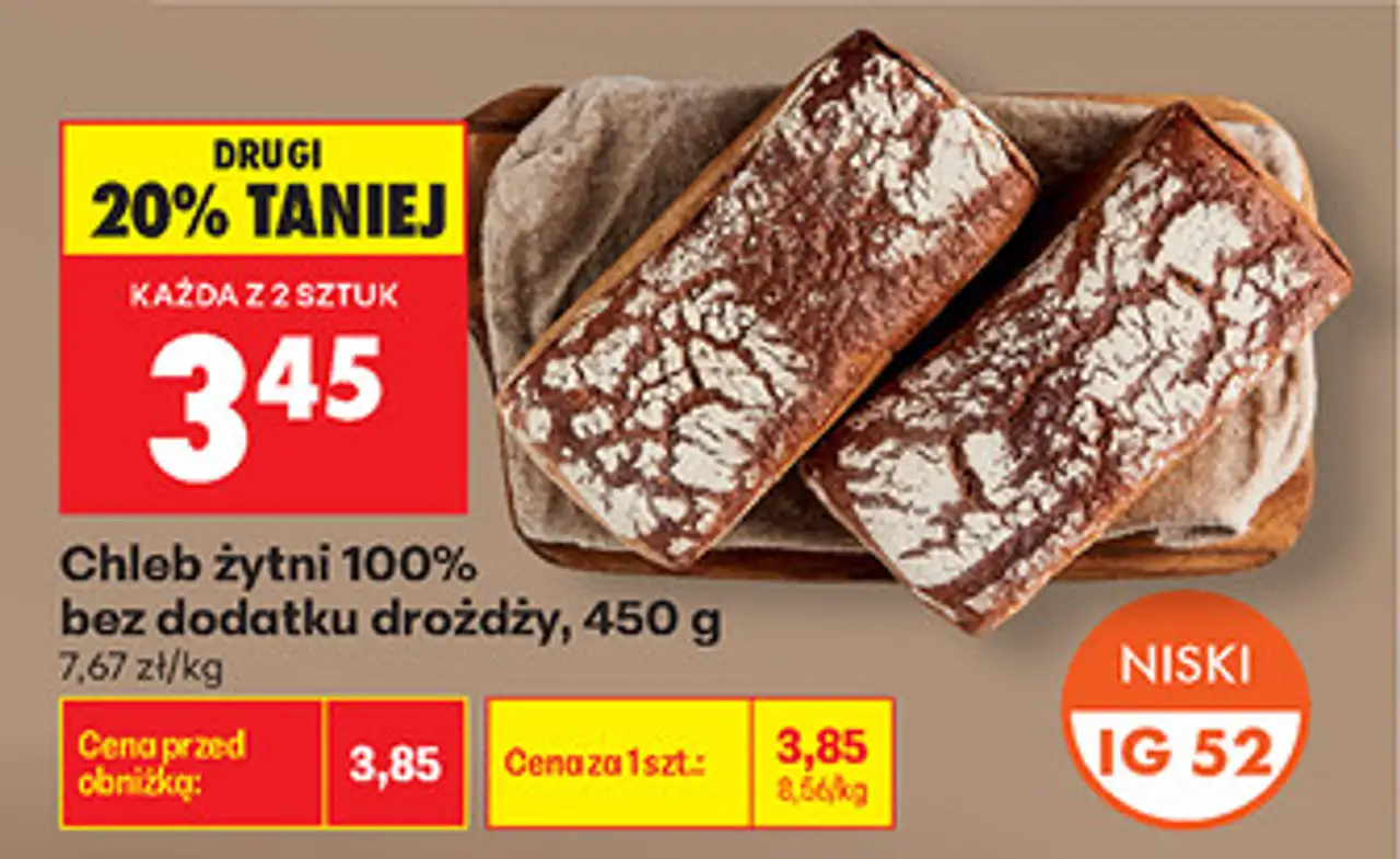 Chleb żytni 100% bez dodatku drożdży