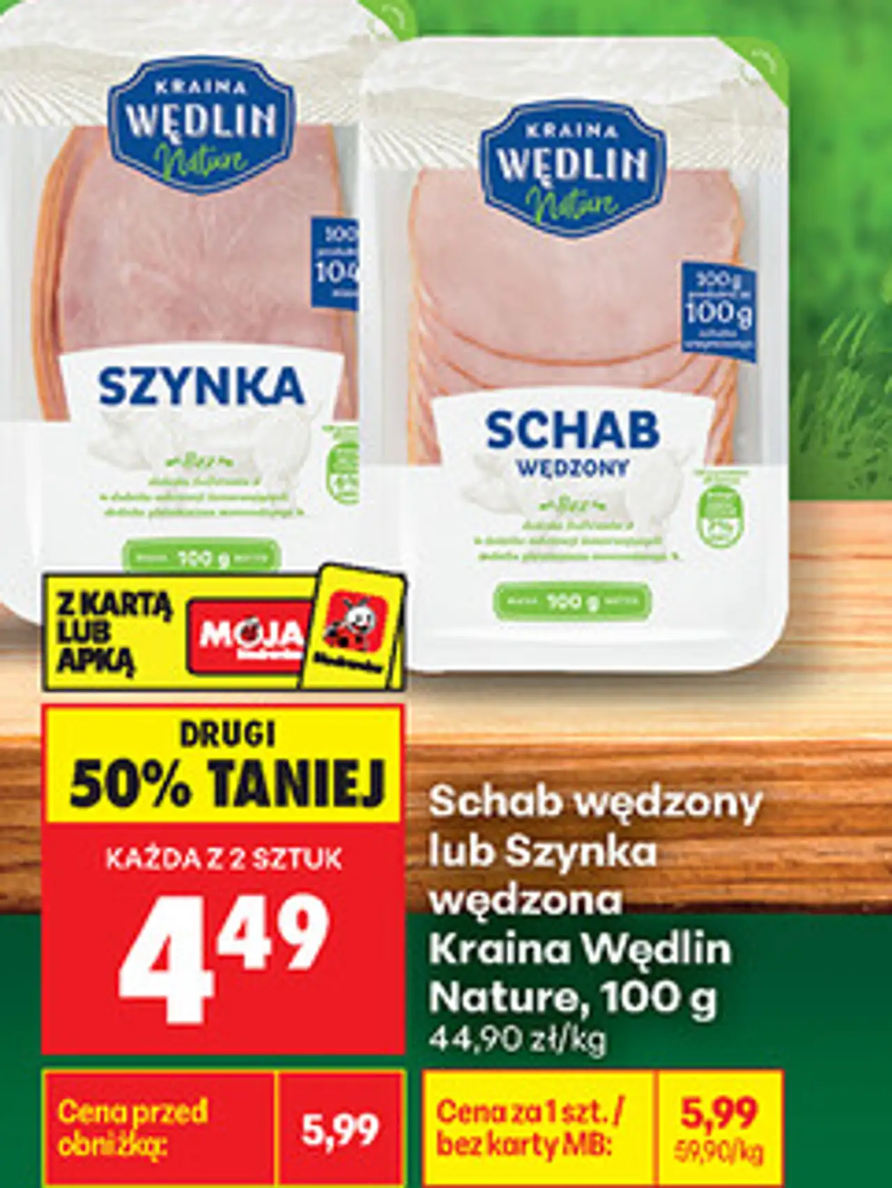 Schab wędzony lub Szynka wędzona Kraina Wędlin Nature