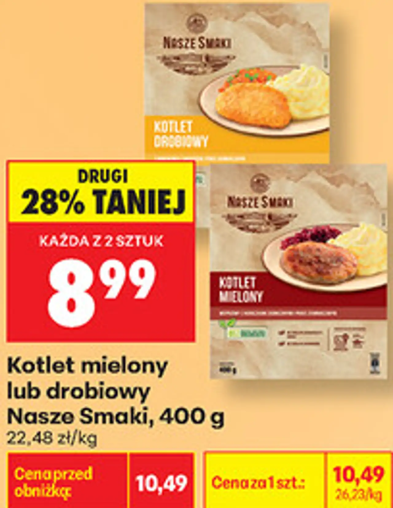 Kotlet mielony lub drobiowy Nasze Smaki