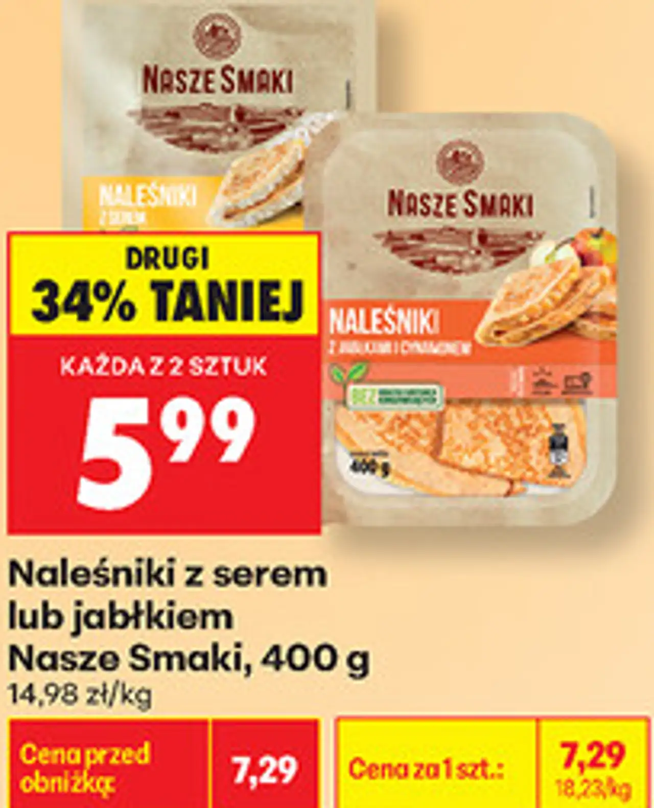 Naleśniki z serem lub jabłkiem Nasze Smaki