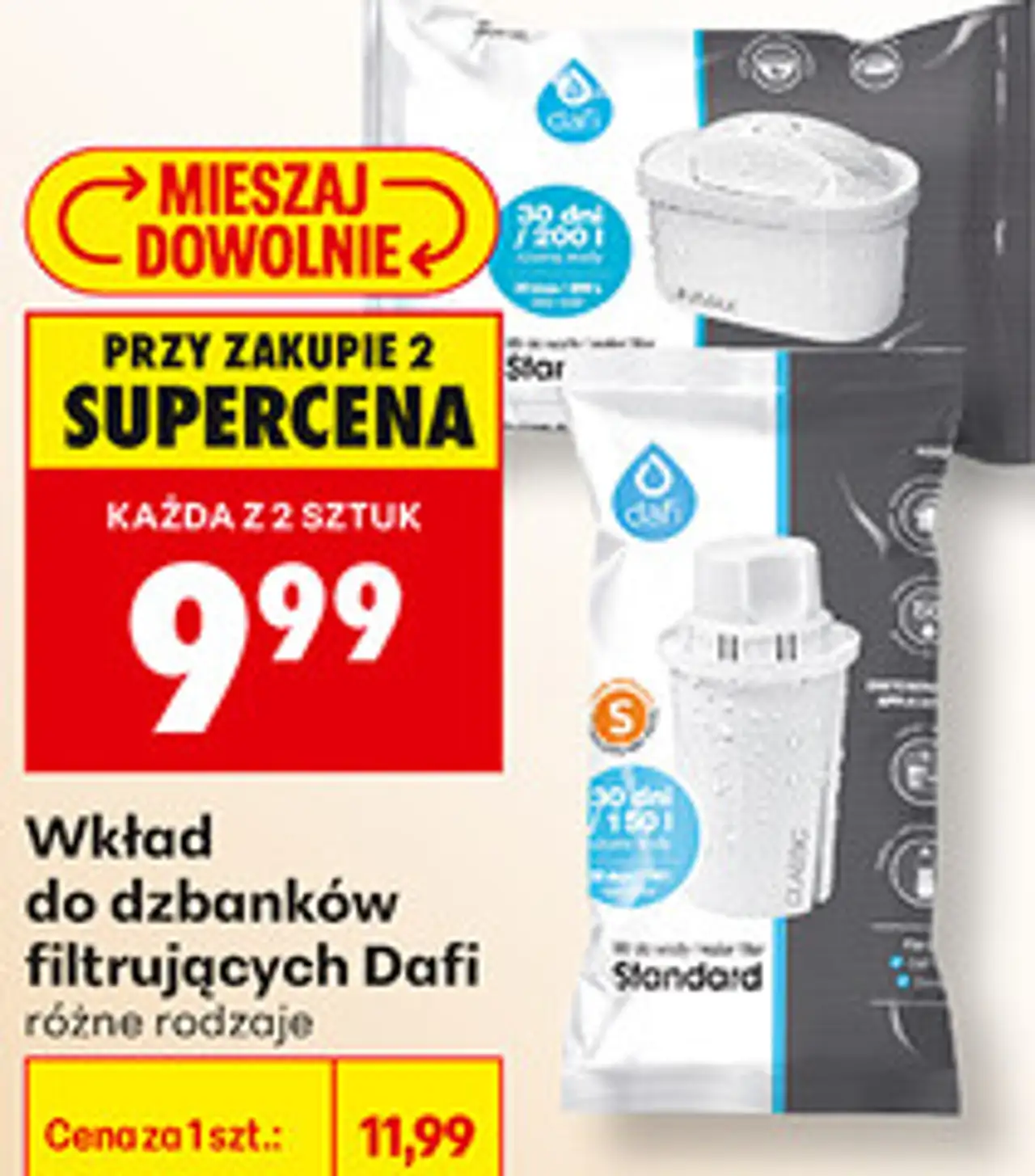 Wkład do dzbanków filtrujących Dafi
