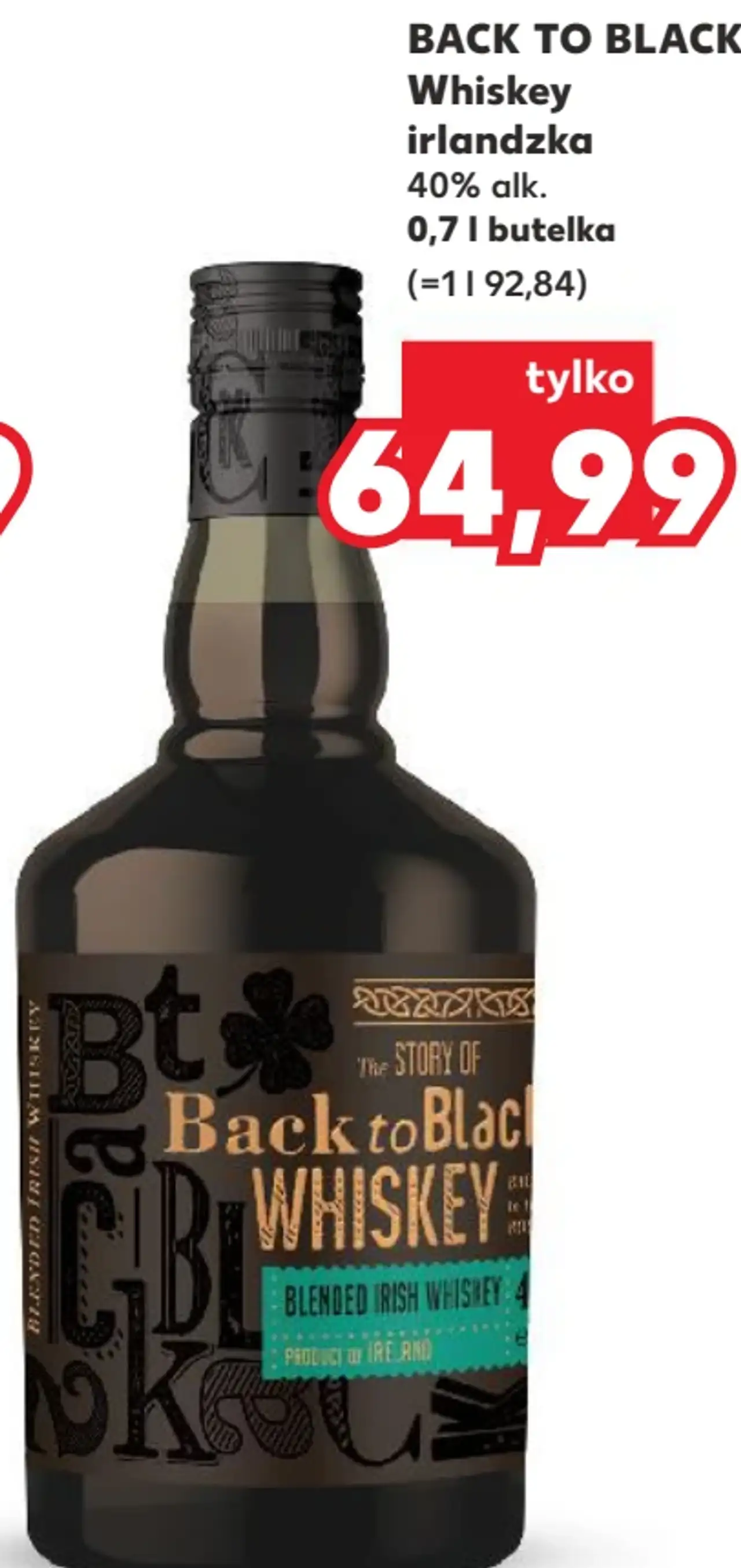 BACK TO BLACK Whiskey irlandzka