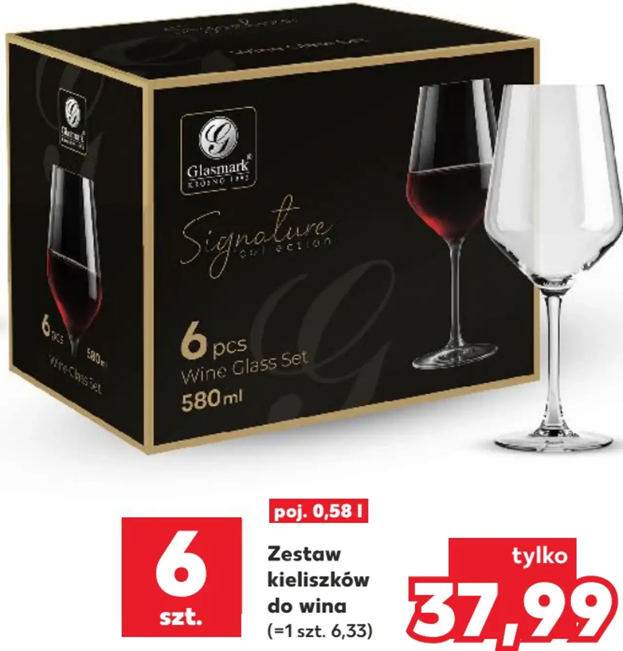 Zestaw kieliszków do wina Glasmark Signature 580 ml