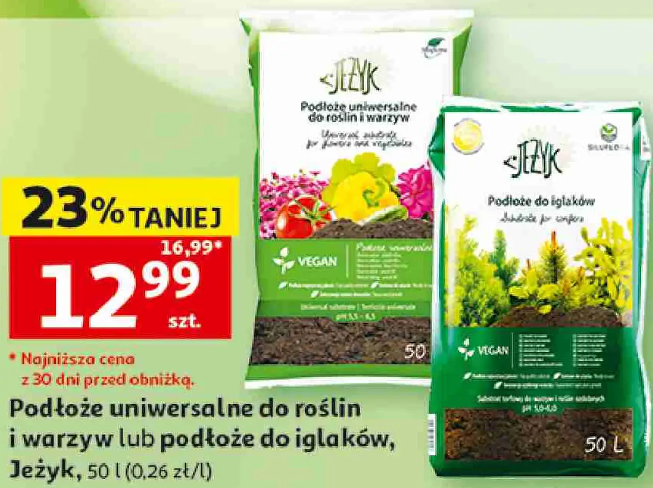 Podłoże uniwersalne do roślin i warzyw lub podłoże do iglaków Jeżyk