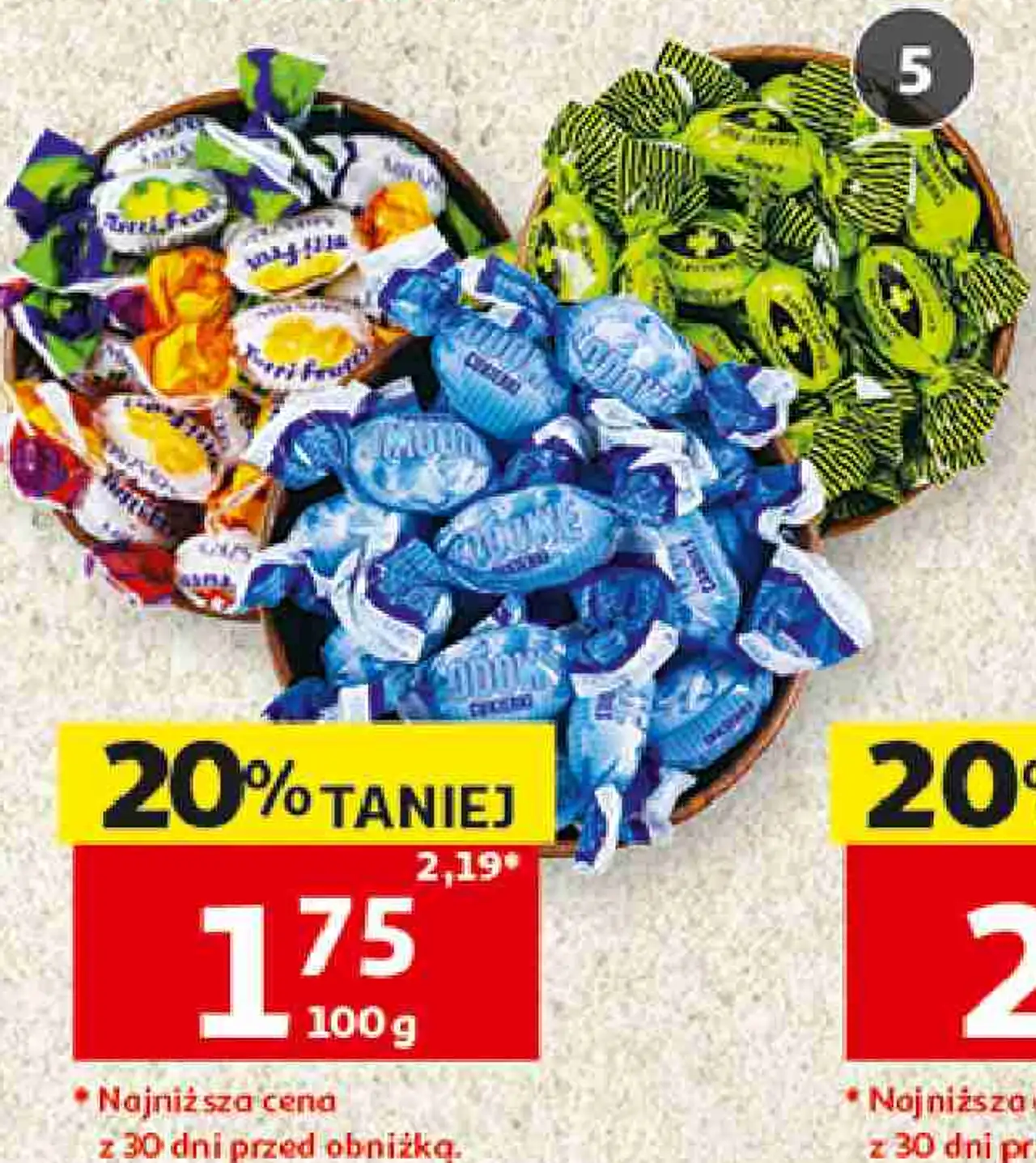 Cukierki lodowe, mleczne, kukułki, kapitańskie, espresso, tutti frutti lub eukaliptus