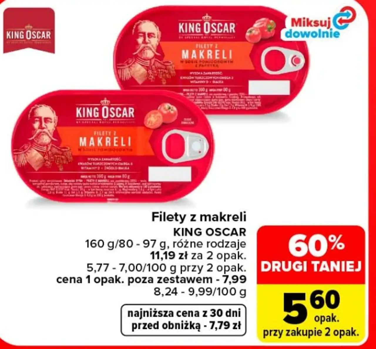 Filety z makreli King Oscar