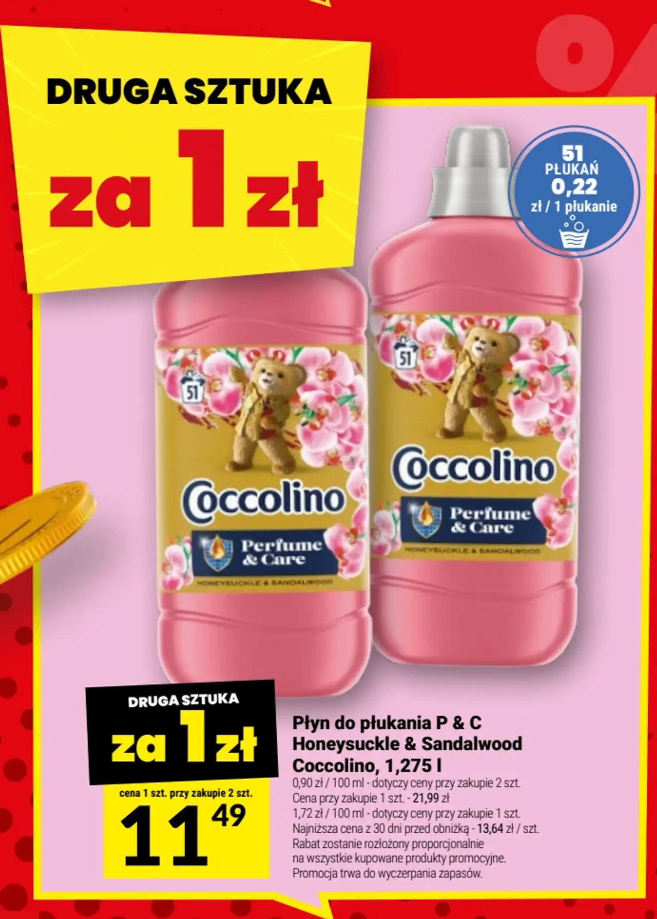Płyn do płukania Coccolino Honeysuckle & Sandalwood