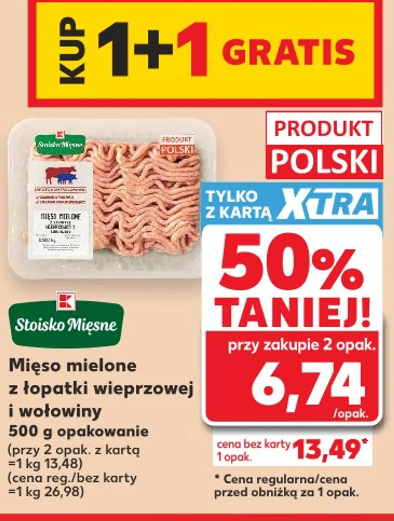 Mięso mielone z łopatki wieprzowej i wołowej Stoisko Mięsne