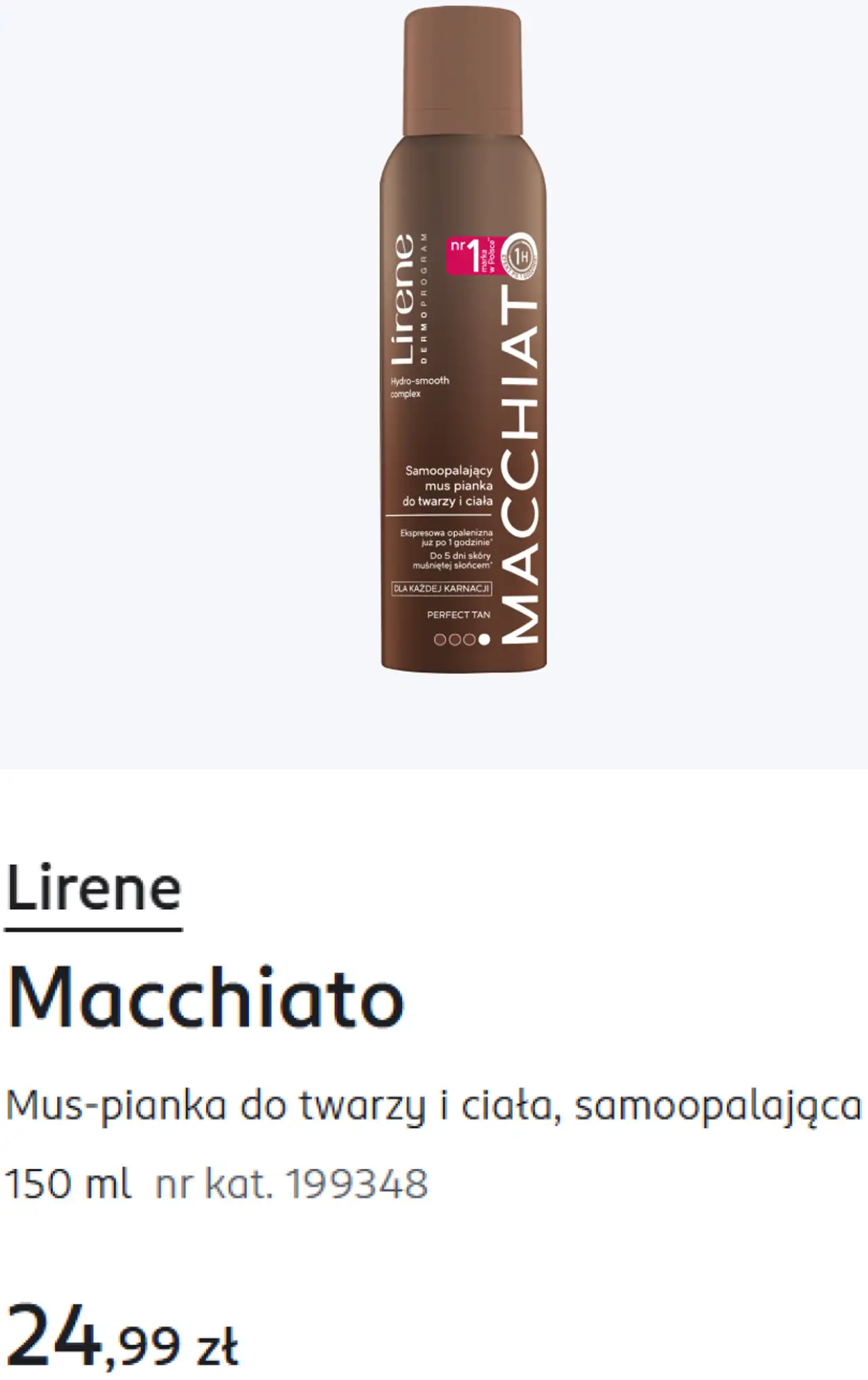 Lirene Macchiato Mus-pianka do twarzy i ciała, samoopalająca