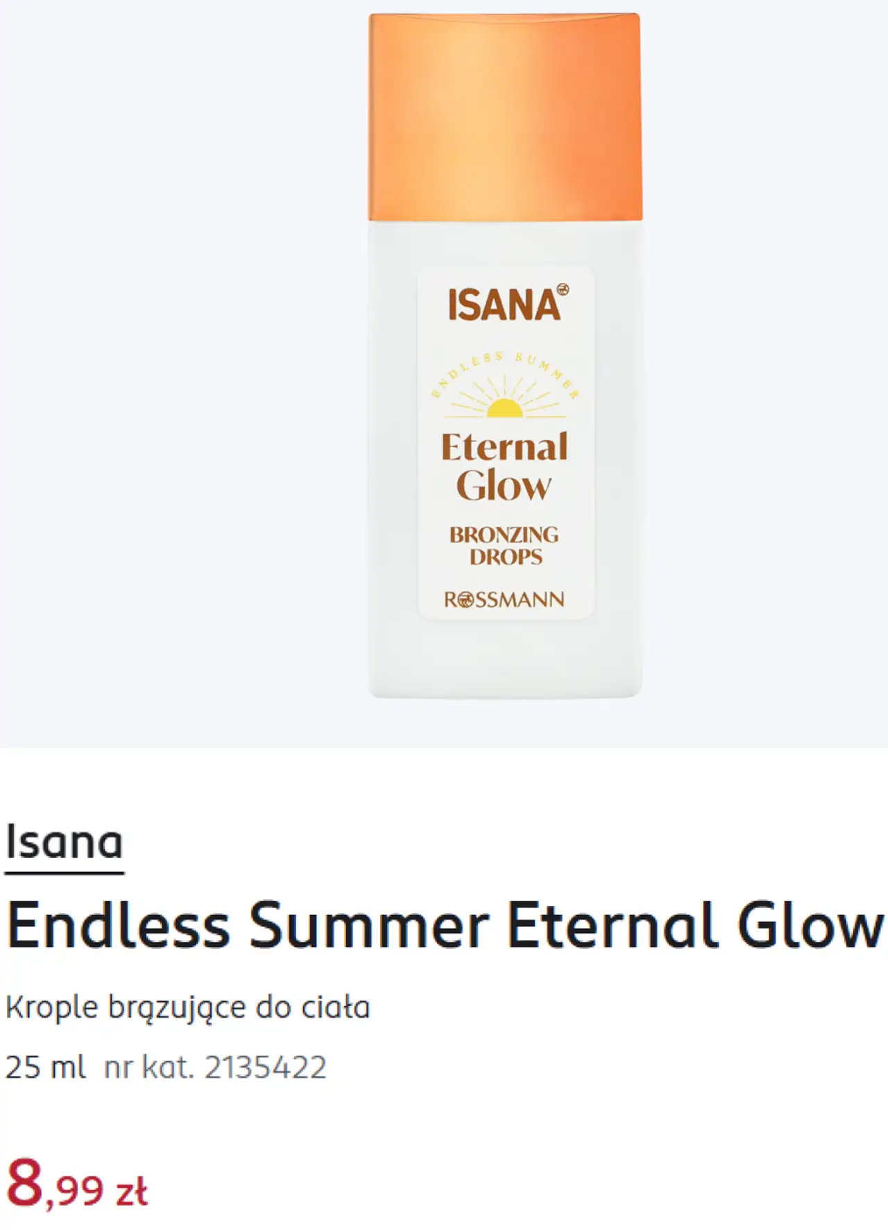 Isana Endless Summer Eternal Glow Krople brązujące do ciała