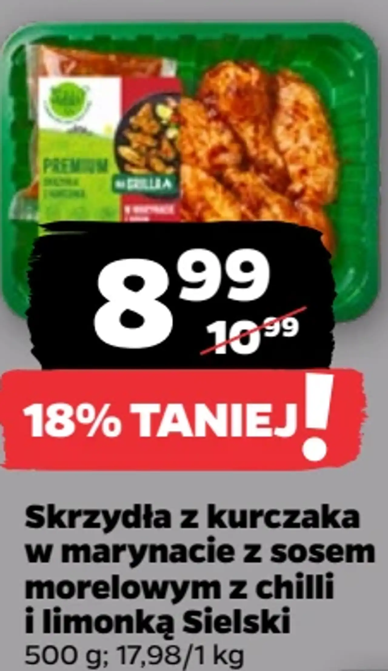 Skrzydła z kurczaka w marynacie z sosem morelowym z chilli i limonką Sielski