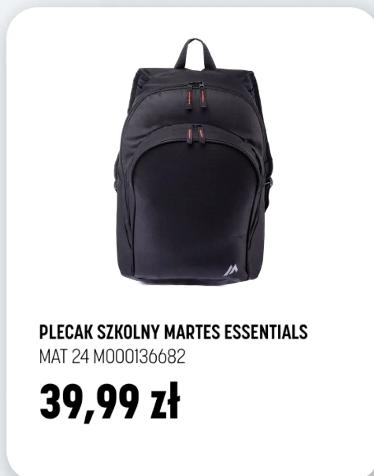 Plecak szkolny Martes Essentials MAT 24 M000136682