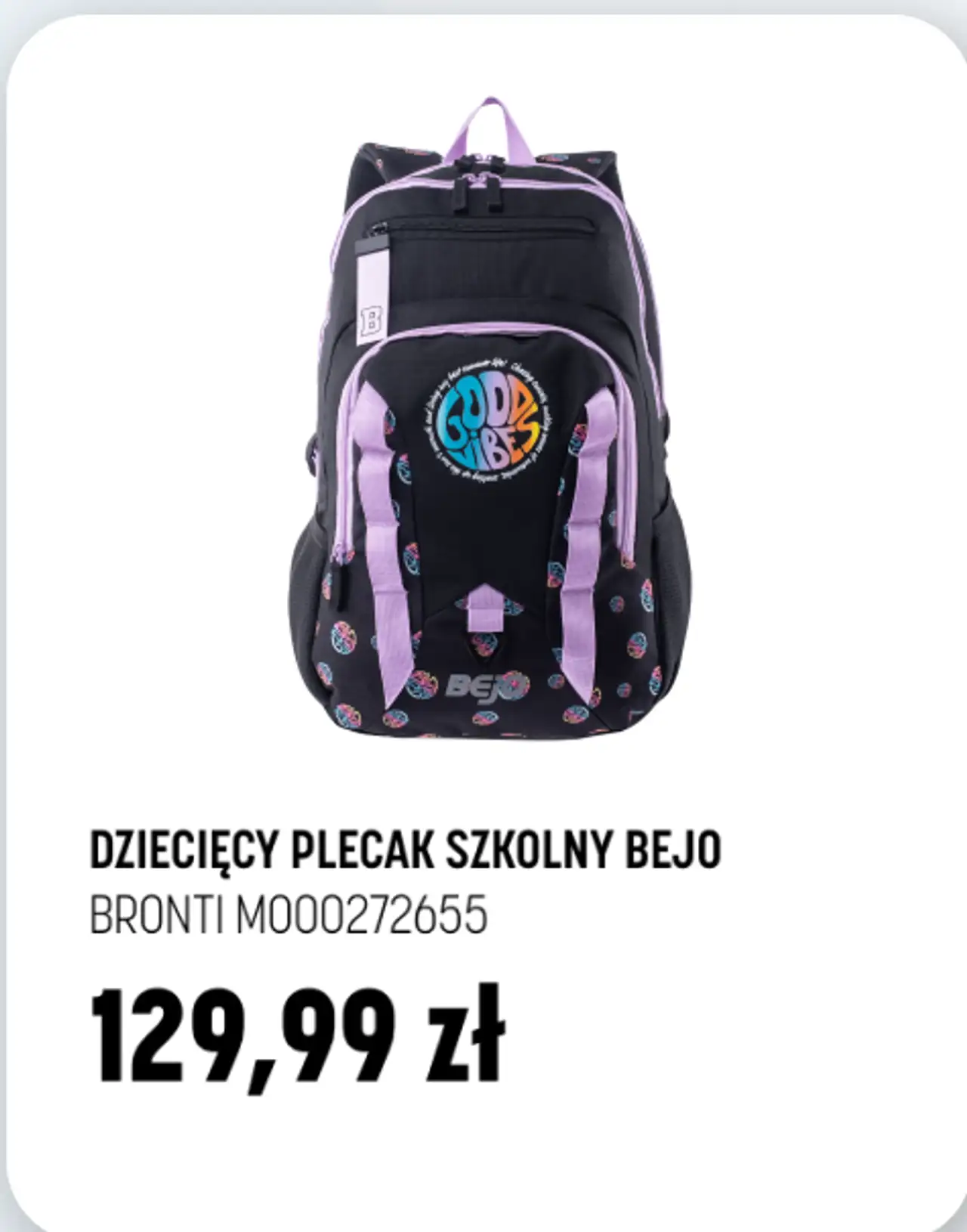 Dziecięcy plecak szkolny Bejo Bronti M000272655