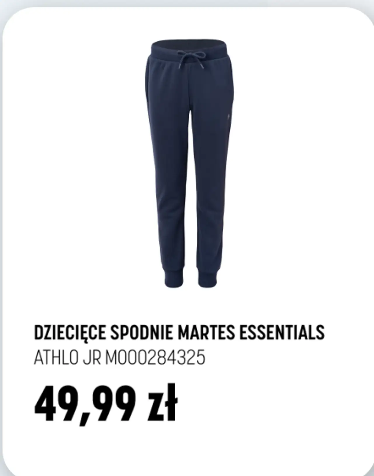 DZIECIĘCE SPODNIE MARTES ESSENTIALS ATHLO JR M000284325