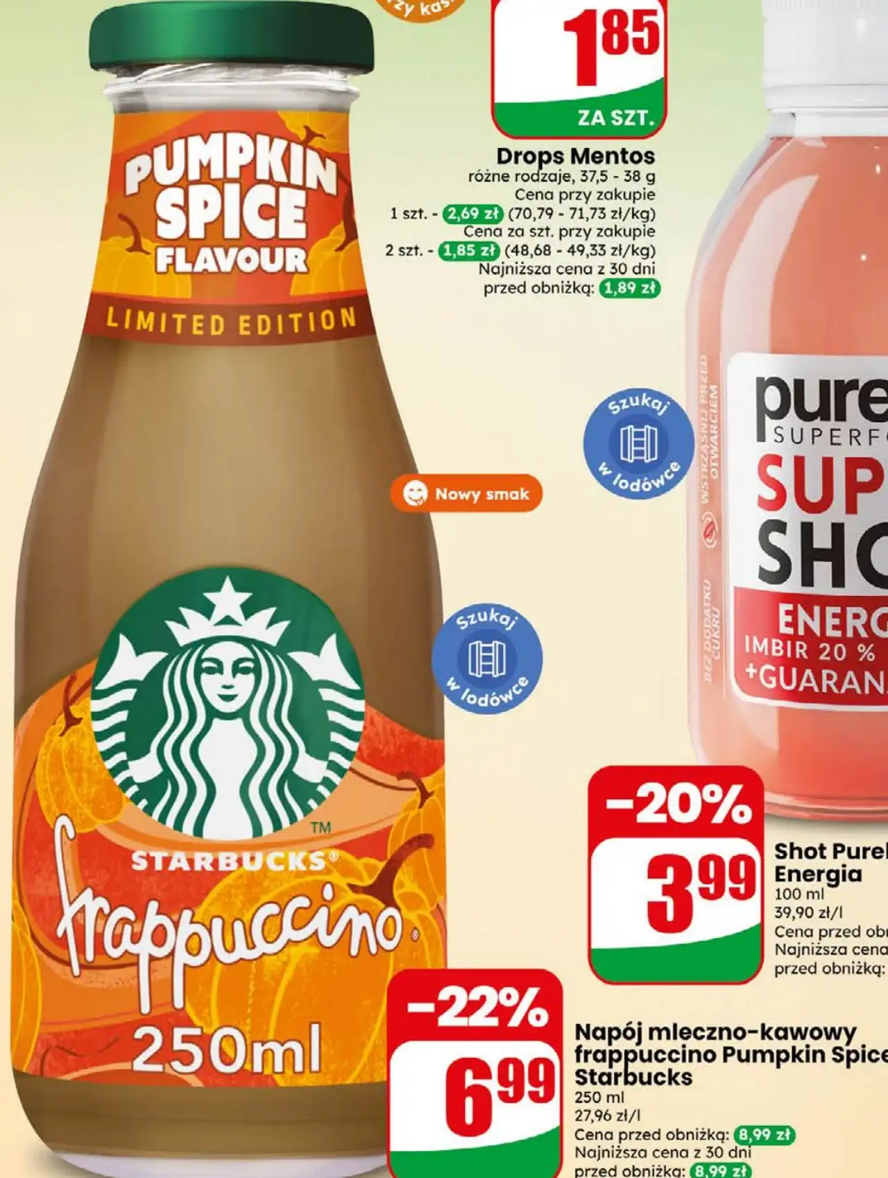 Napój mleczno-kawowy frappuccino Pumpkin Spice Starbucks