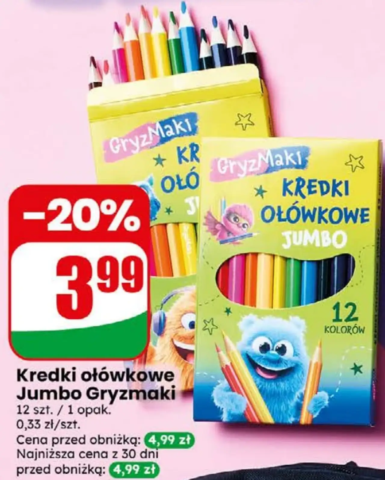 Kredki ołówkowe Jumbo Gryzmaki