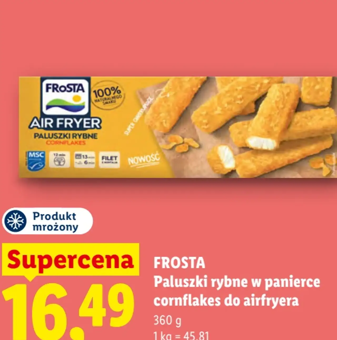 Frosta Paluszki rybne w panierce cornflakes do airfryera
