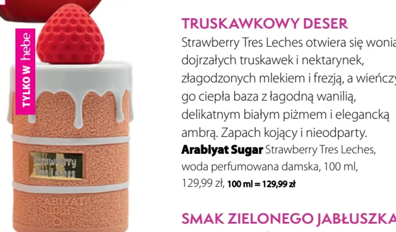 Arabiyat Sugar Strawberry Tres Leches, woda perfumowana damska