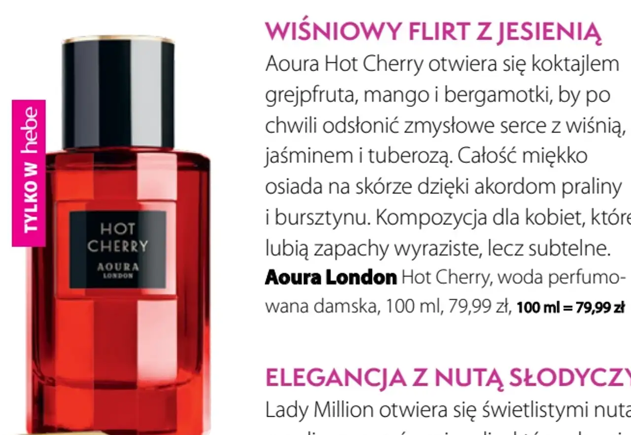 Aoura London Hot Cherry, woda perfumowana damska