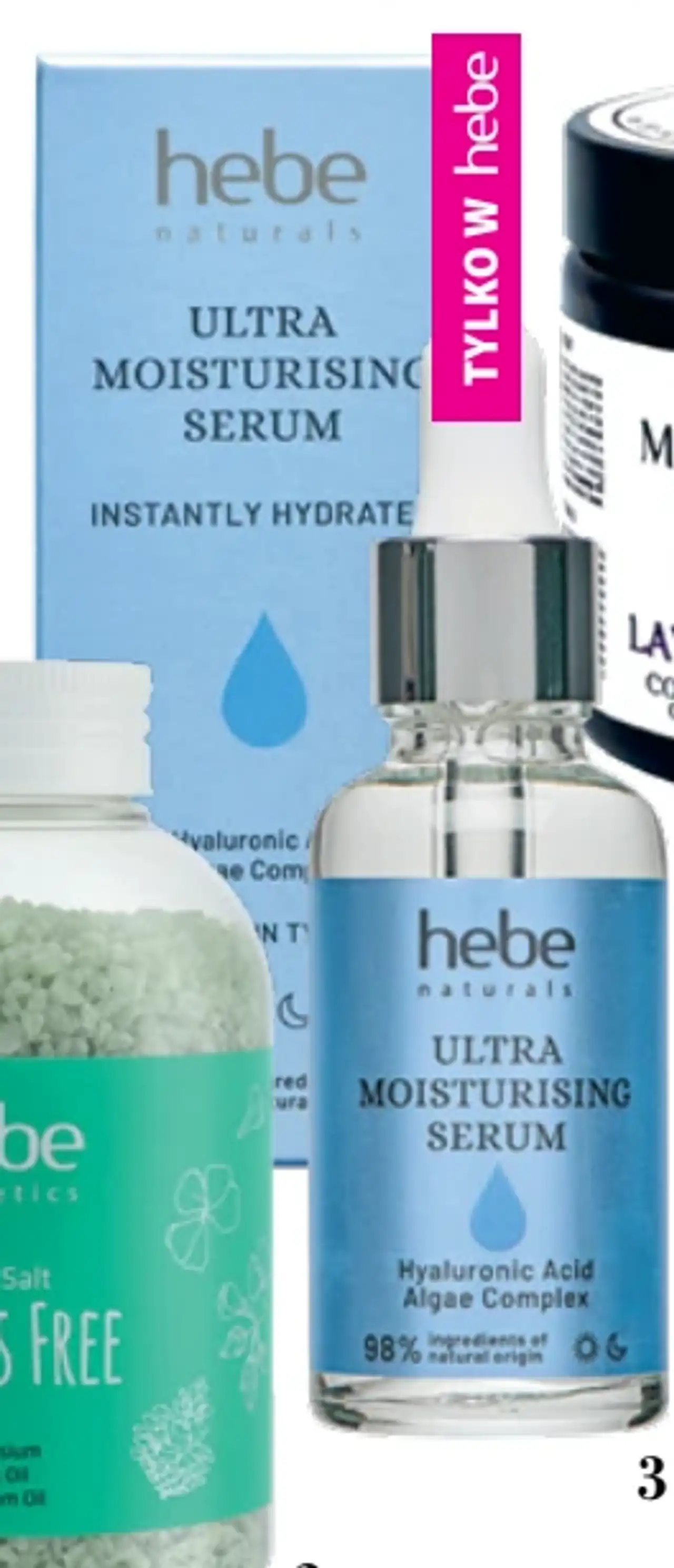 HEBE NATURALS ultranawilżające serum z kwasem hialuronowym do twarzy