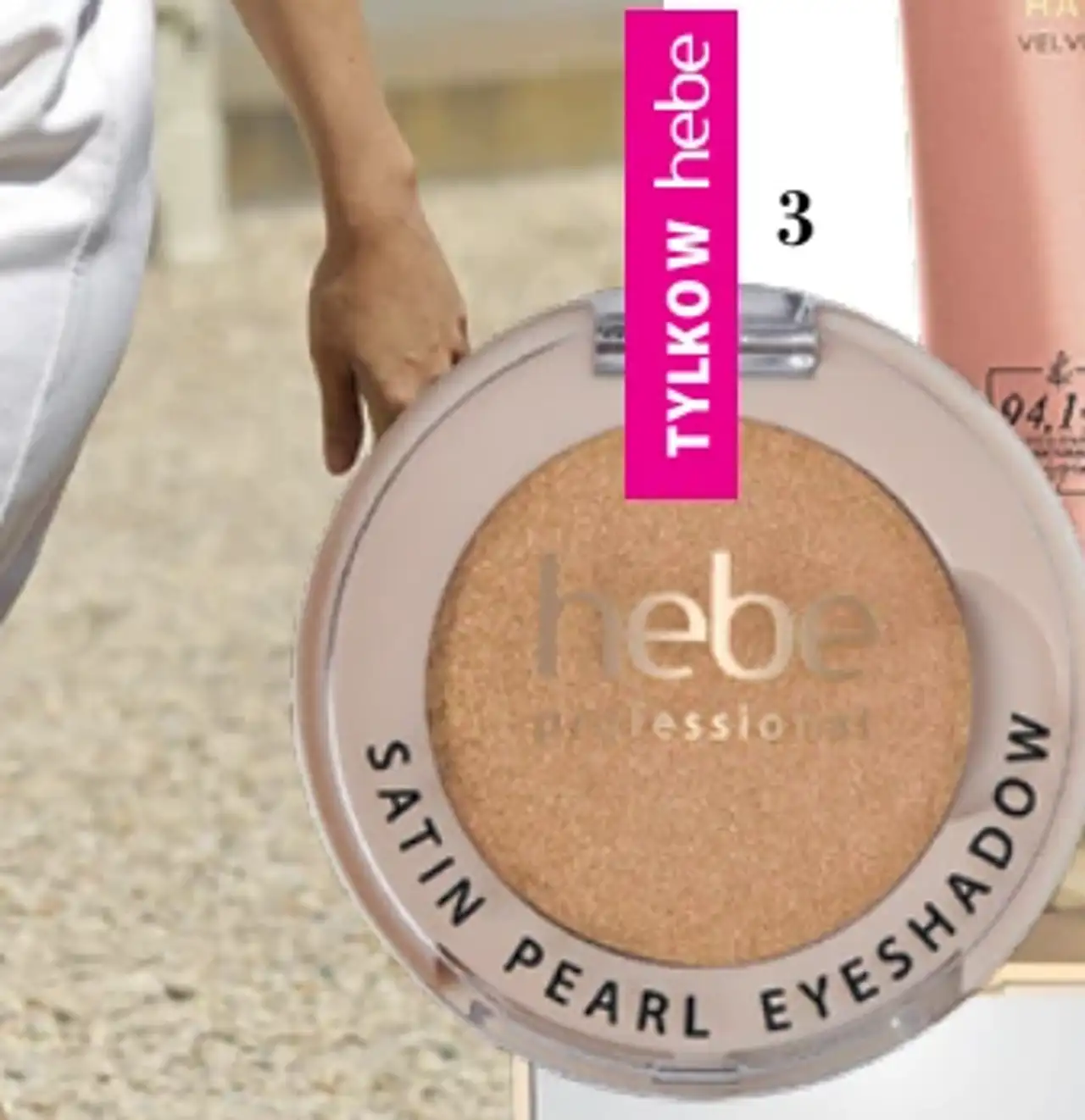 HEBE PROFESSIONAL Satin Pearl Eyeshadow, rozświetlający cień do powiek 35 Goldie