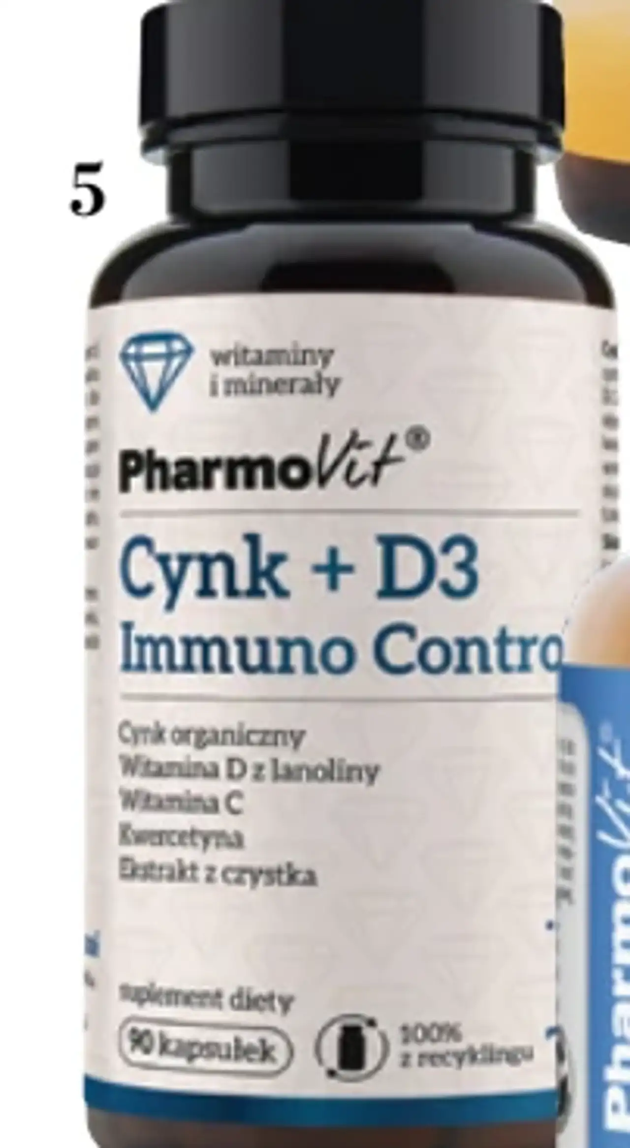 PHARMOVIT Cynk+D3 Immuno Control, suplement diety, 90 kaps.