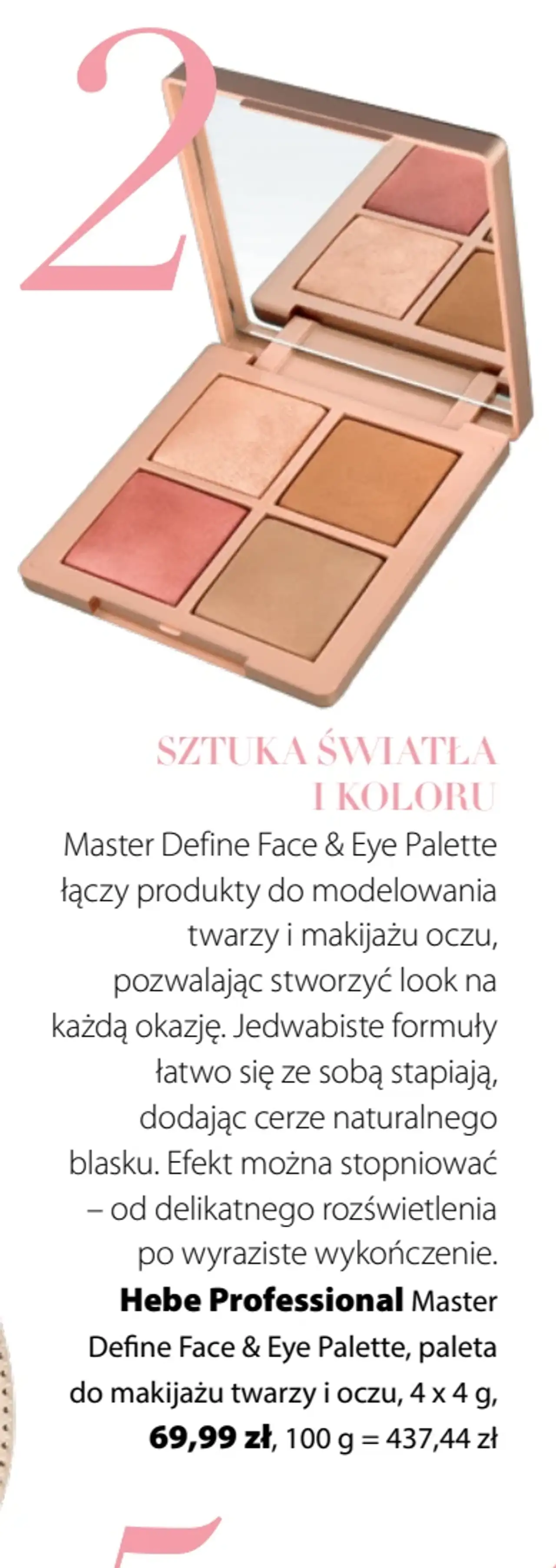 Hebe Professional Master Define Face & Eye Palette, paleta do makijażu twarzy i oczu