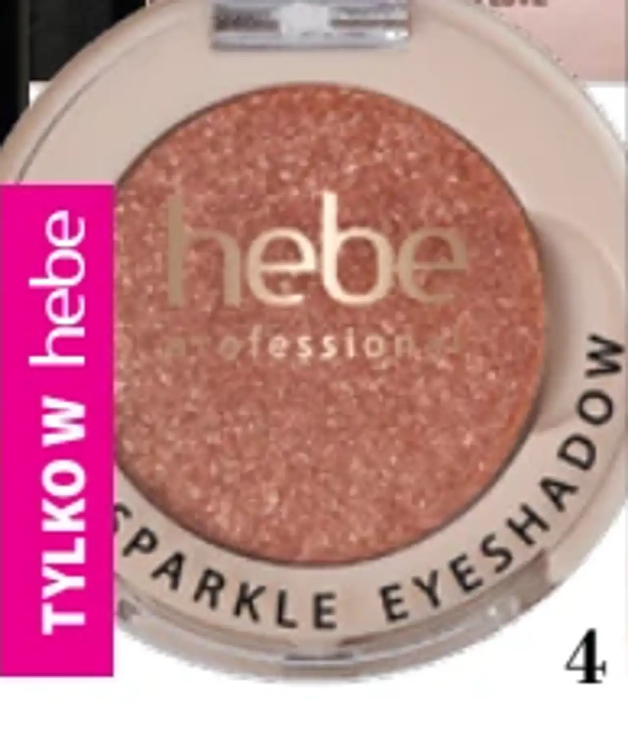 HEBE PROFESSIONAL Top Sparkle Eyeshadow, błyszczący cień-topper do powiek 03 Copper