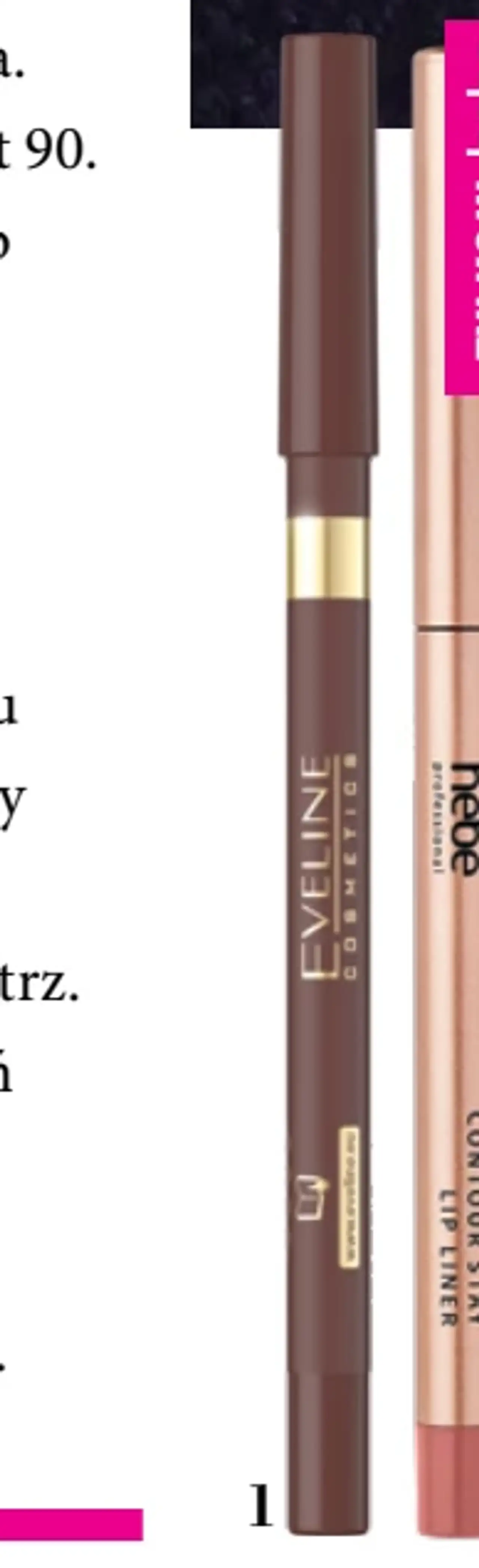 Eveline Cosmetics wodoodporna żelowa konturówka do ust 09 Deep Brown