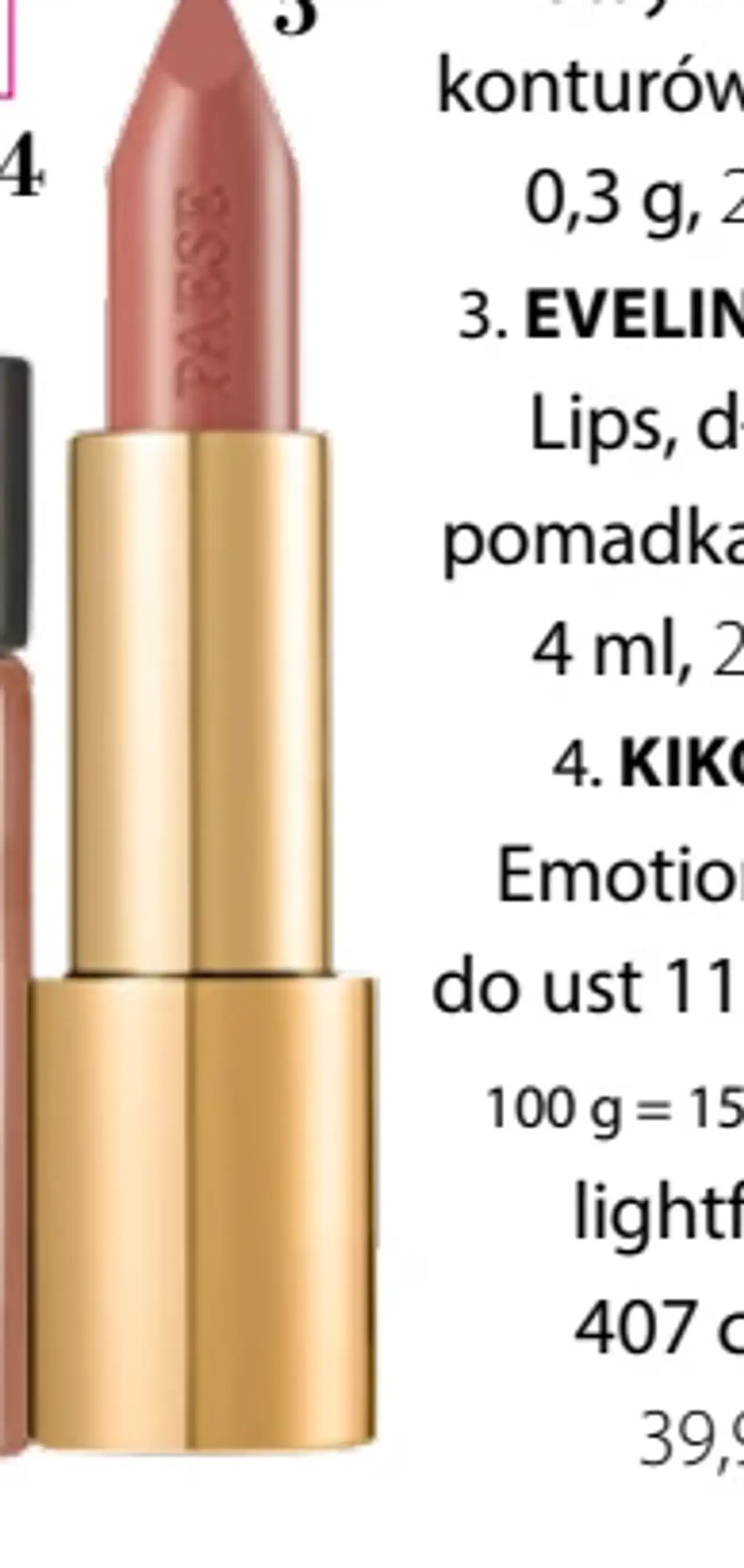 Paese Nude-lightful pomadka do ust 407 cherry mocha