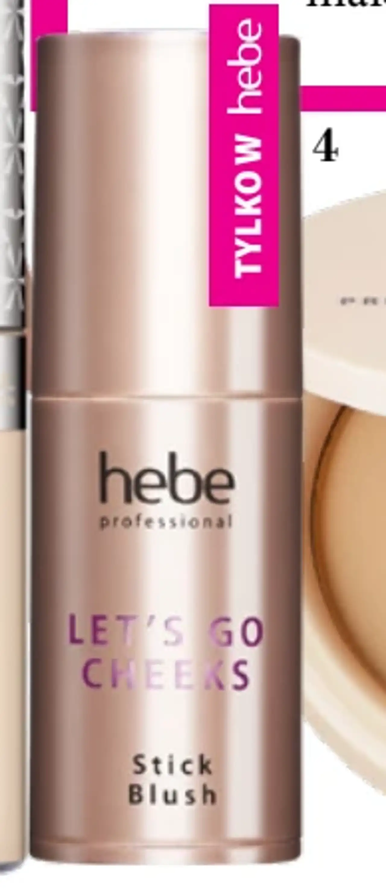 HEBE PROFESSIONAL Let's Go Cheeks Stick Blush, róż do policzków w sztyfcie Honeymoon, 6,2 g