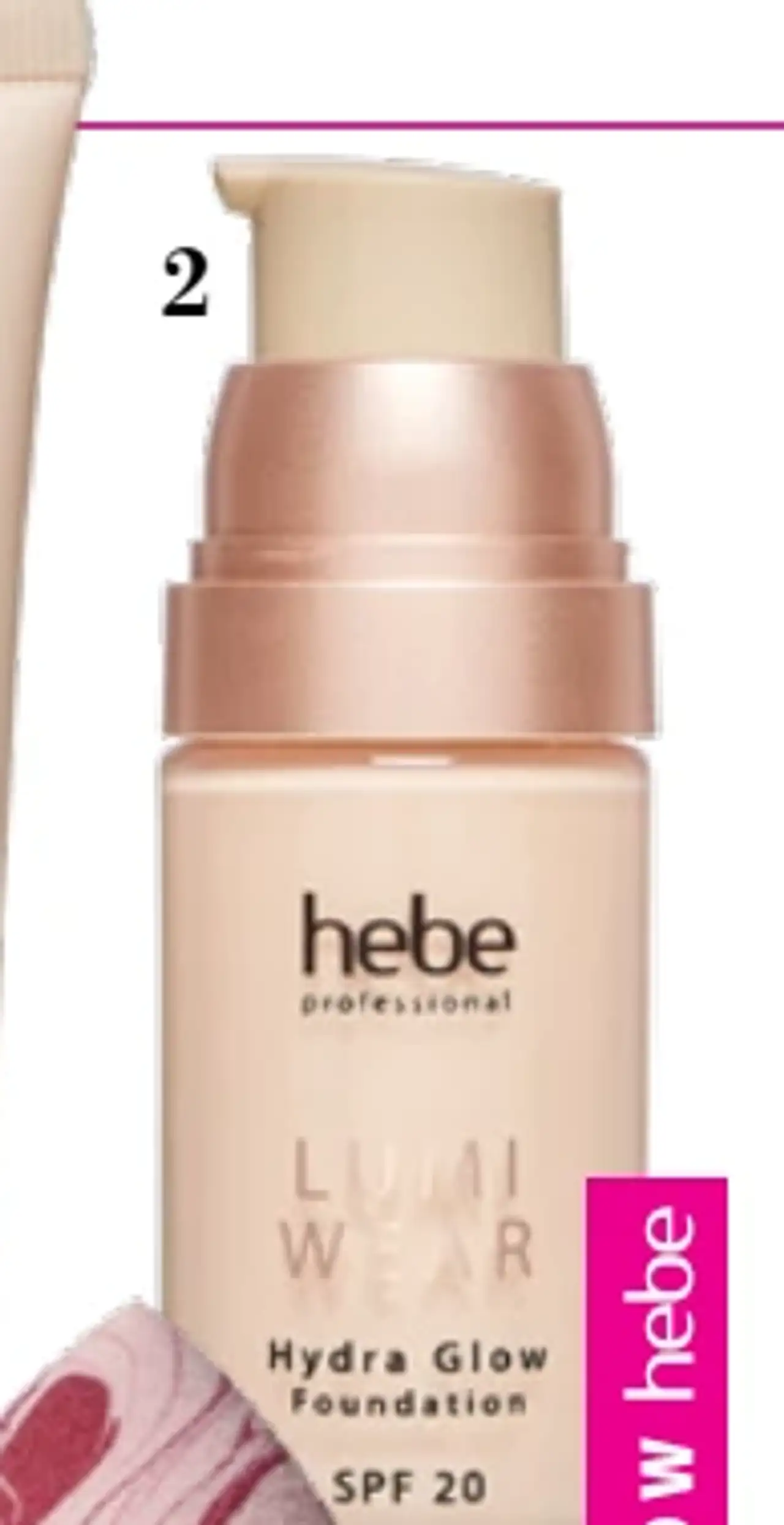 HEBE PROFESSIONAL Lumi Wear Hydra Glow Foundation, rozświetlający podkład do twarzy z SPF 20