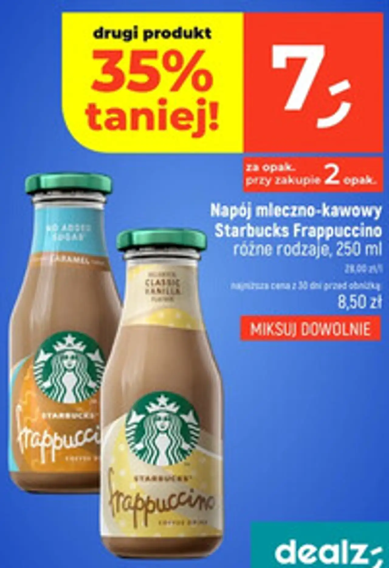 Starbucks Frappuccino Napój mleczno-kawowy różne rodzaje, 250 ml