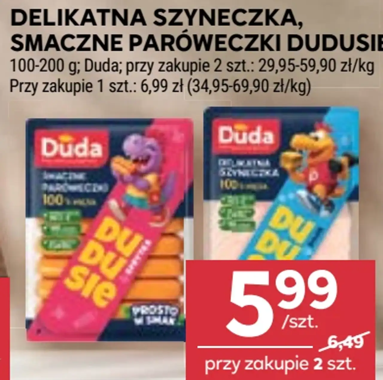 Delikatna Szyneczka / Smaczne Paróweczki Dudusie Duda