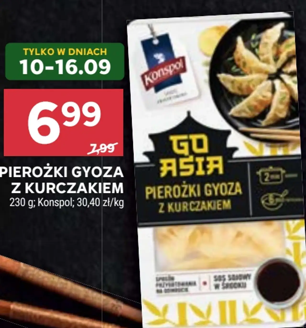 Pierożki Gyoza z kurczakiem Go Asia