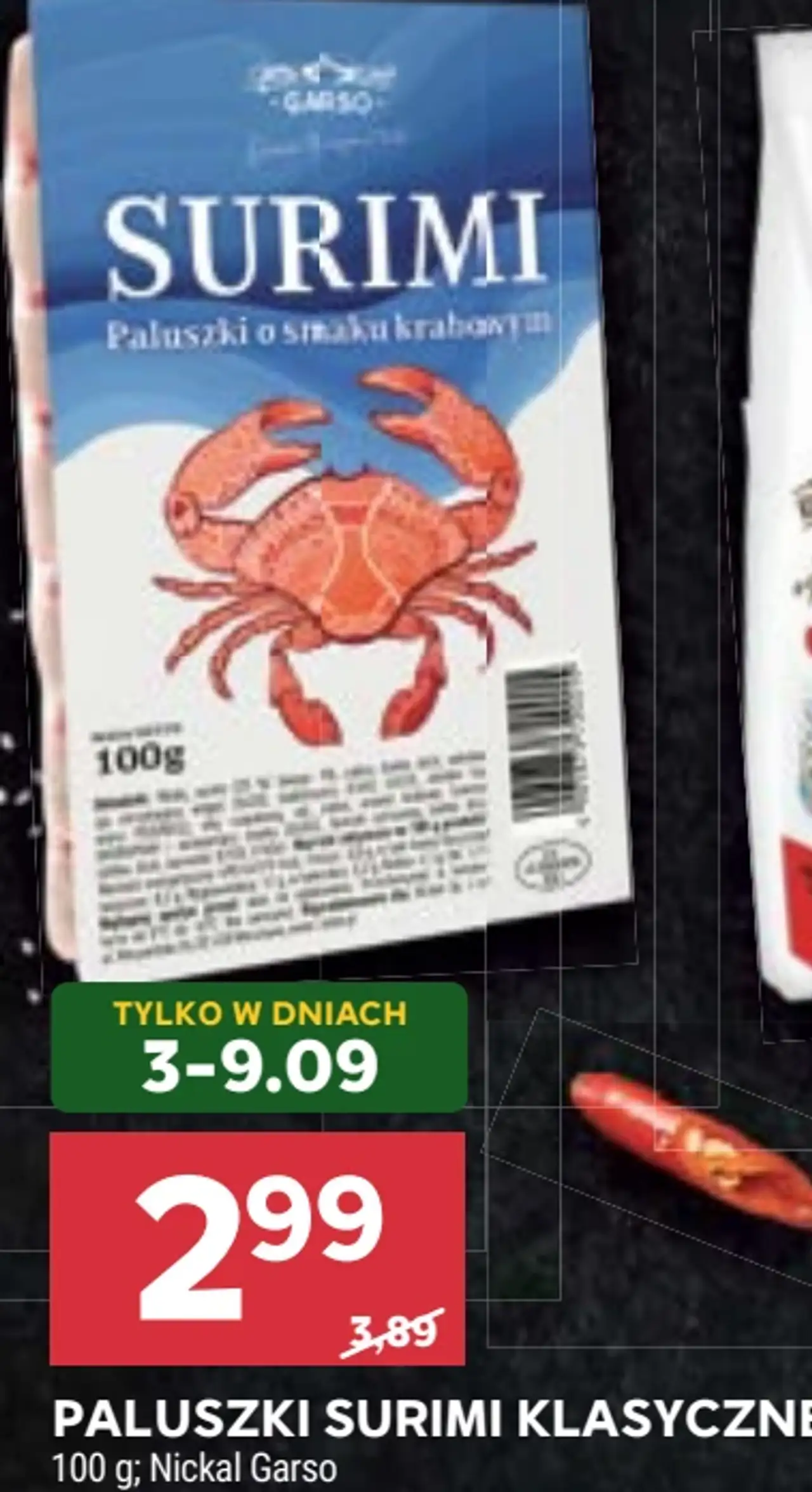 Paluszki surimi klasyczne