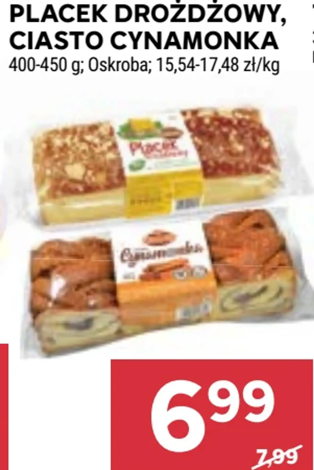 Placek drożdżowy, ciasto cynamonka Oskroba