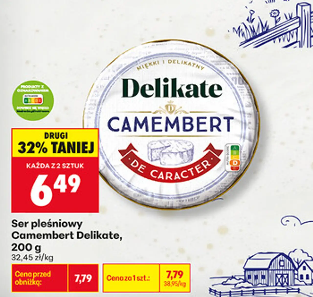 Ser pleśniowy Camembert Delikate De Caracter