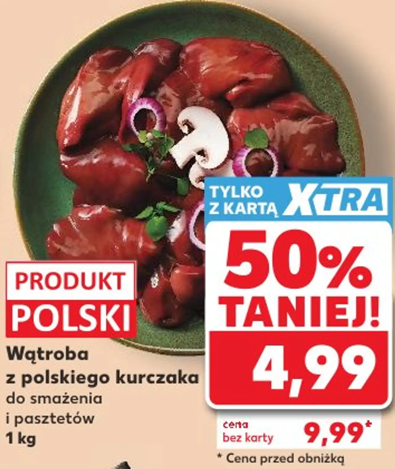 Wątroba z polskiego kurczaka do smażenia i pasztetów 1 kg