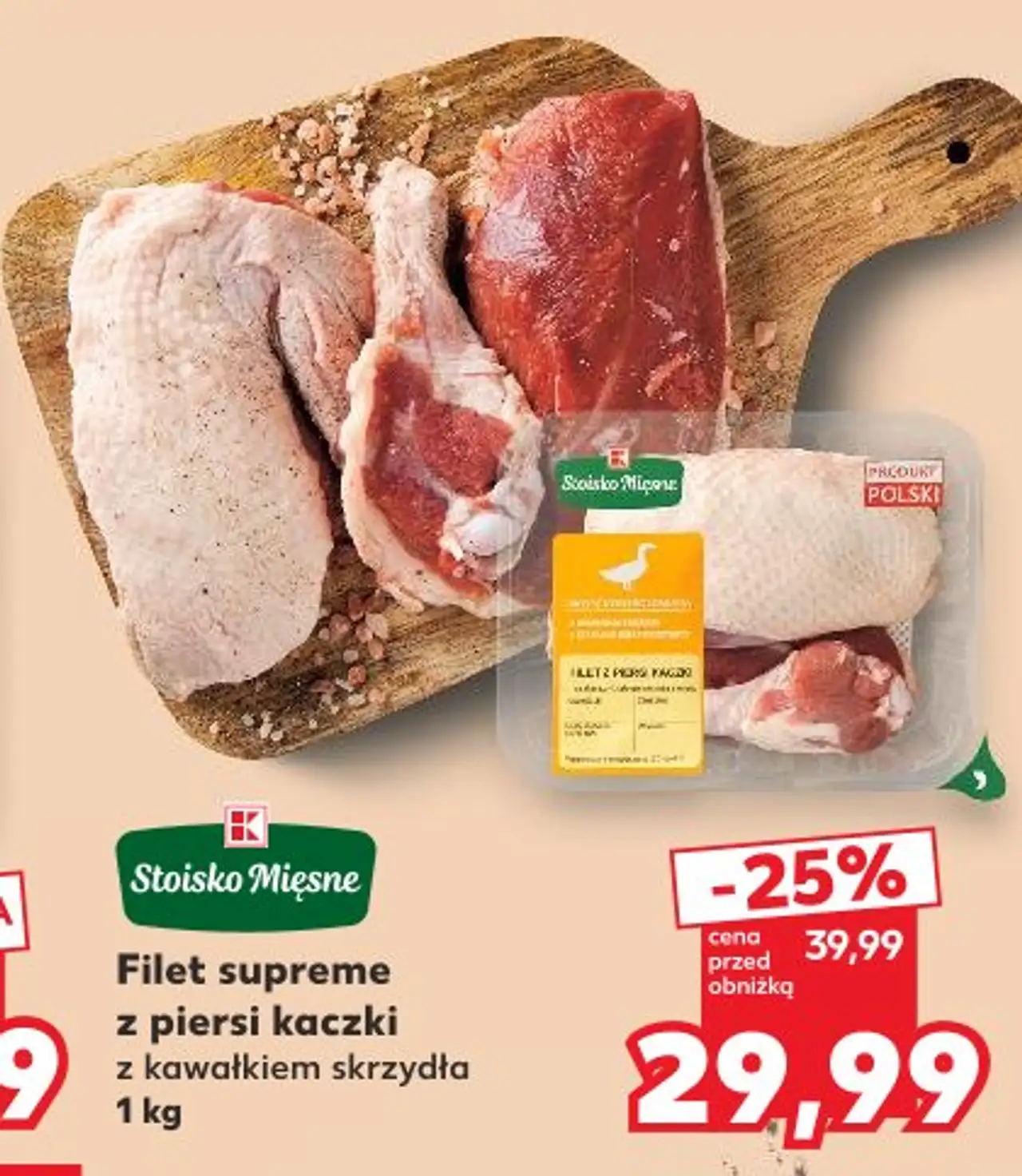 Filet supreme z piersi kaczki z kawałkiem skrzydła Stoisko Mięsne