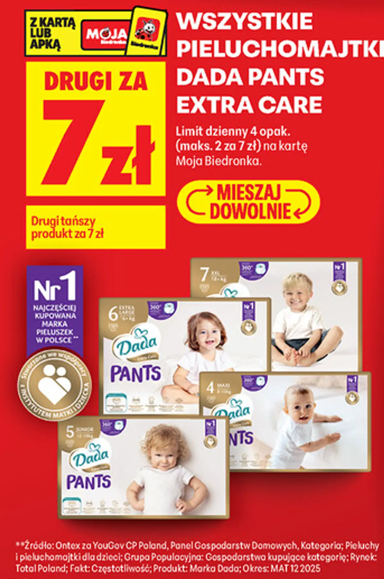 WSZYSTKIE PIELUCHOMAJTKI DADA PANTS EXTRA CARE