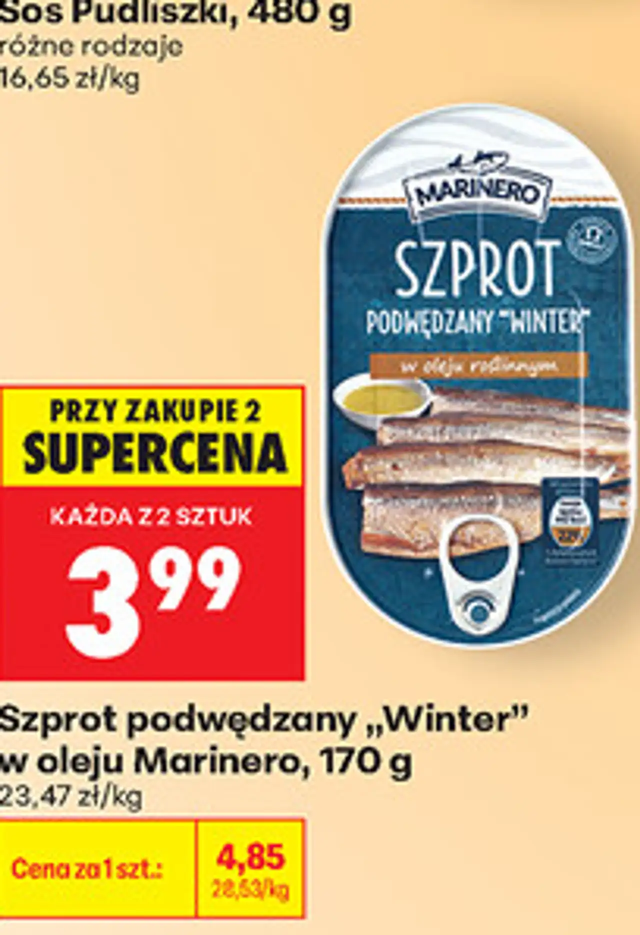 Szprot podwędzany „Winter” w oleju Marinero